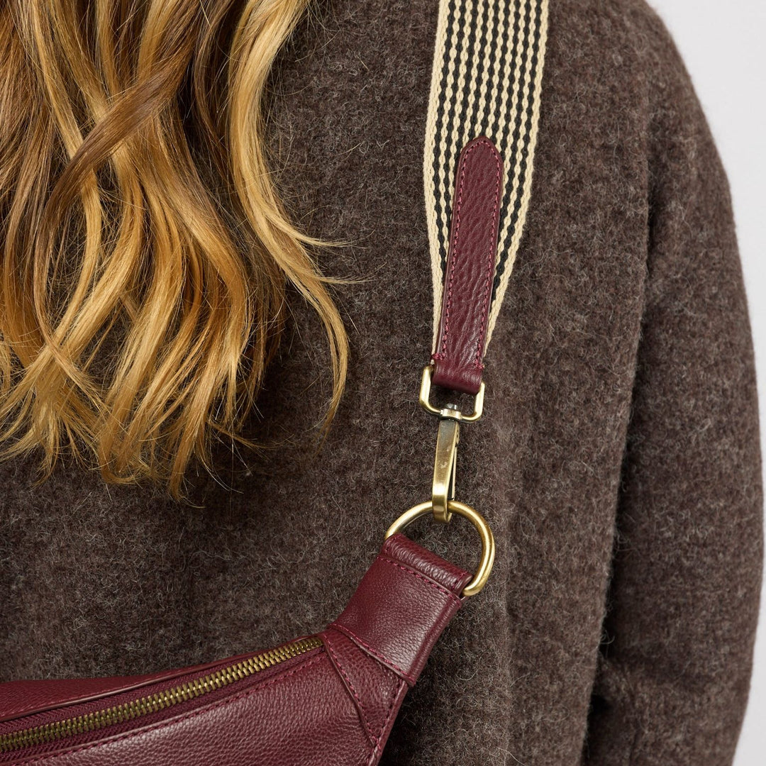 Drew Bum Bag | Dark Cherry Soft Grain Leather