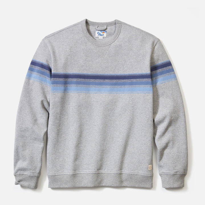 Cloud 9 Fleece Relaxed Crewneck | Multi Stripe