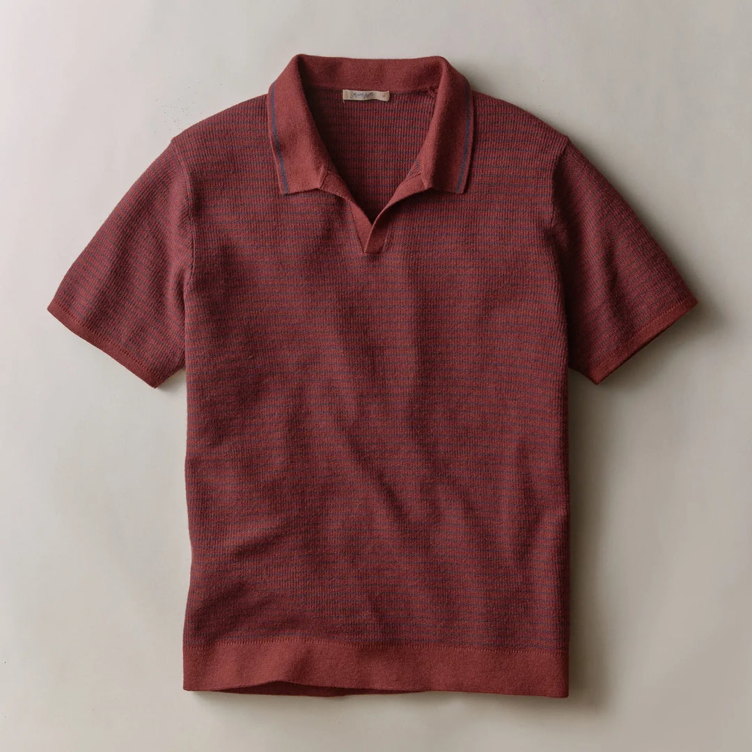Liam Sweater Polo | Red/Navy Stripe