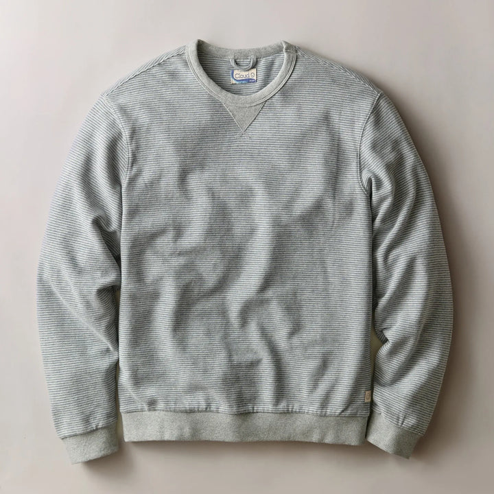 Cloud 9 Fleece Relaxed Crewneck | Heather Grey Stripe