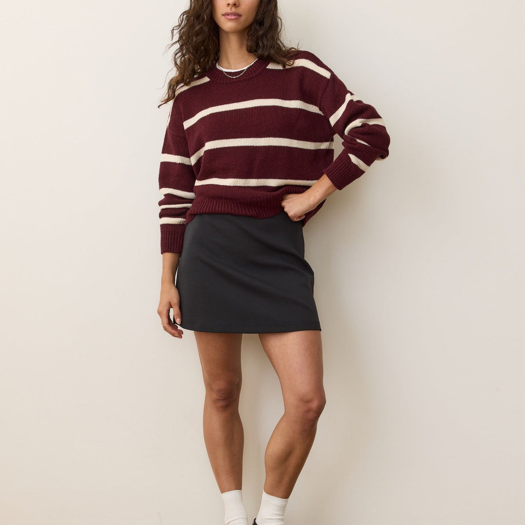 Berkeley Crewneck Sweater | Cherry Stripe
