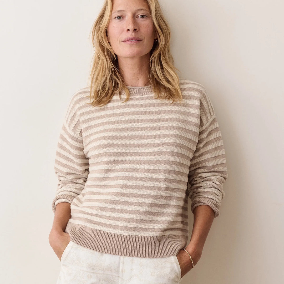 Suki Rollneck Sweater | Oatmeal Stripe