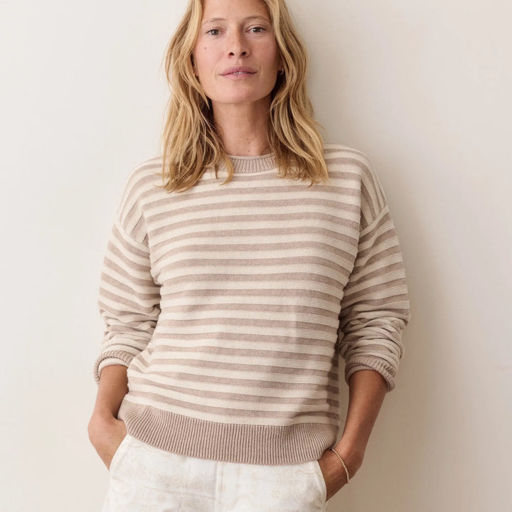 Suki Rollneck Sweater | Oatmeal Stripe
