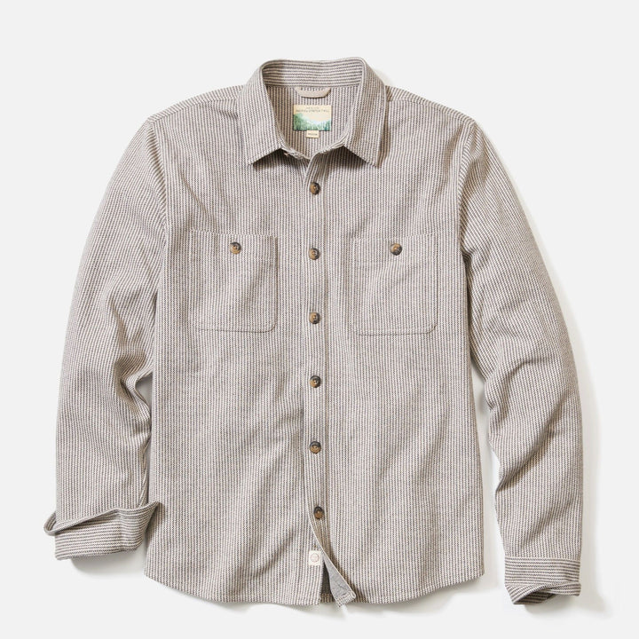 Pacifica Stretch Twill Shirt | Grey Railroad Stripe