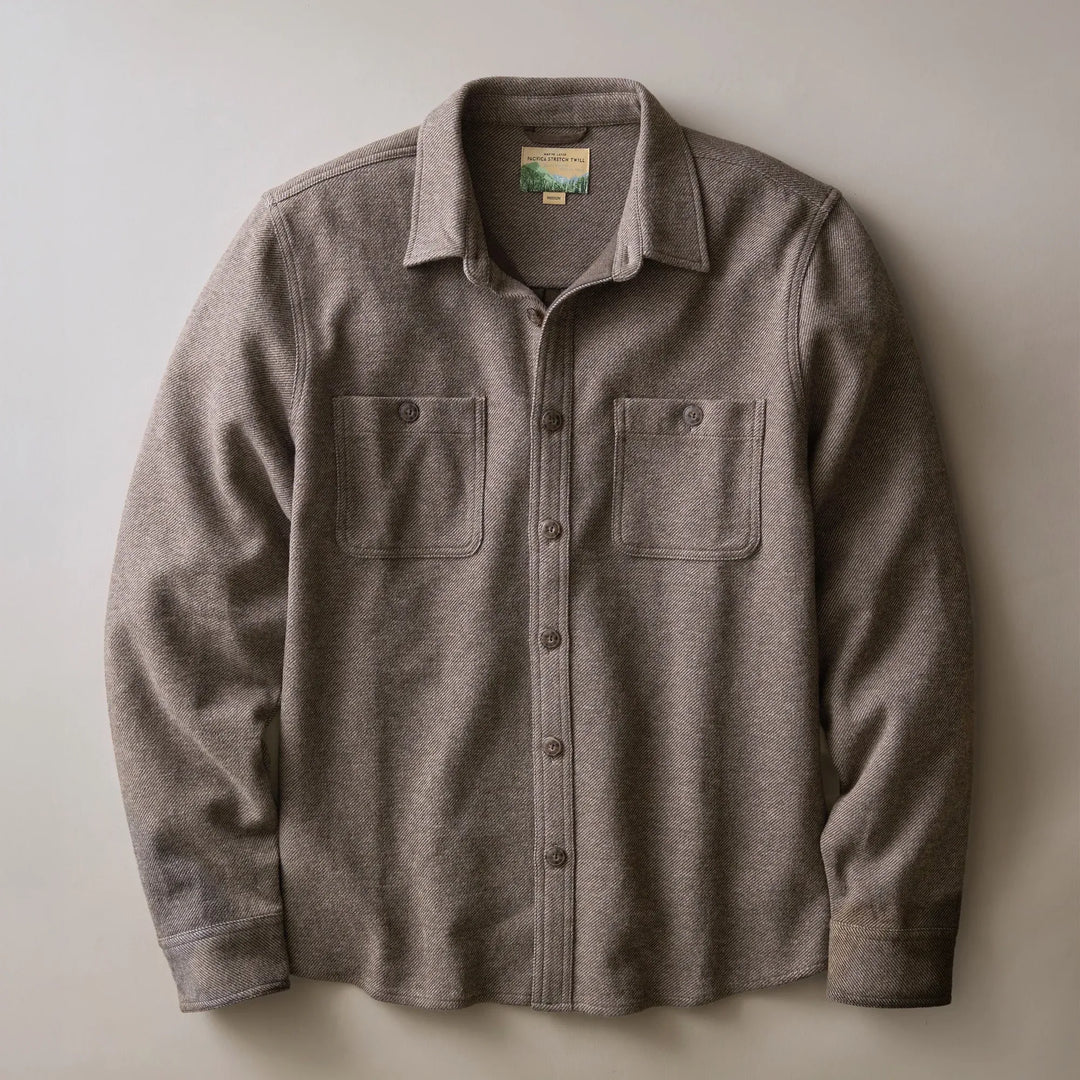 Pacifica Stretch Twill Overshirt | Brown