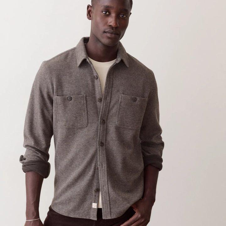 Pacifica Stretch Twill Overshirt | Brown