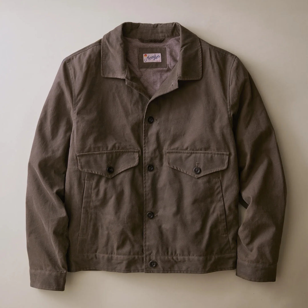 The Sawyer Waxed Trucker Jacket | Olive