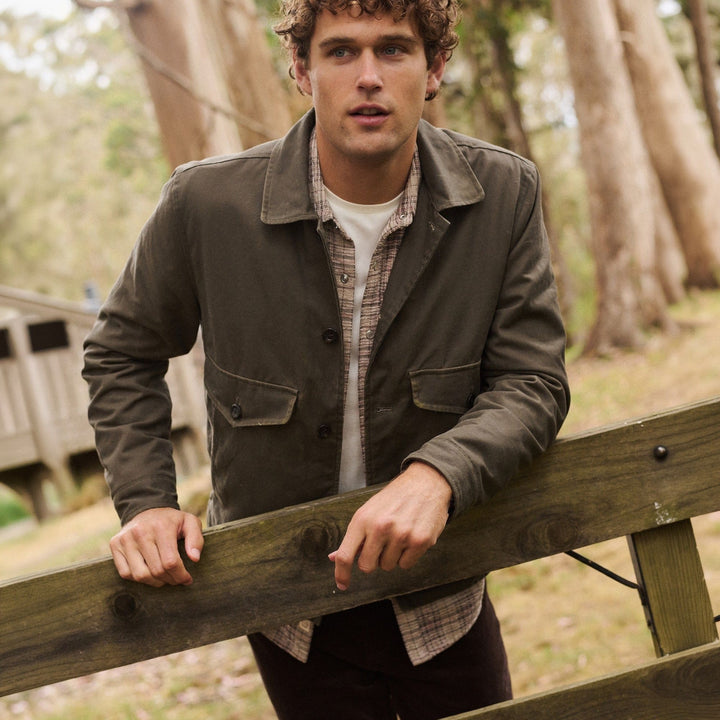 The Sawyer Waxed Trucker Jacket | Olive