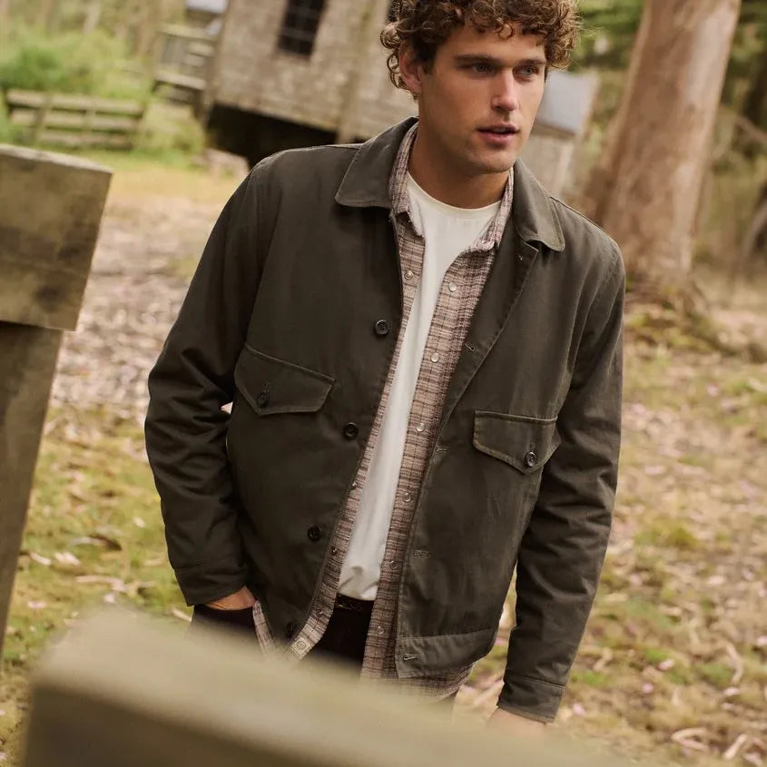 The Sawyer Waxed Trucker Jacket | Olive