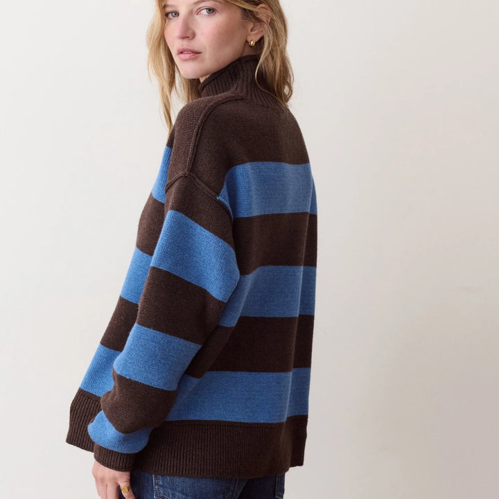 Maggie Rollneck Sweater | Chocolate & Coronet