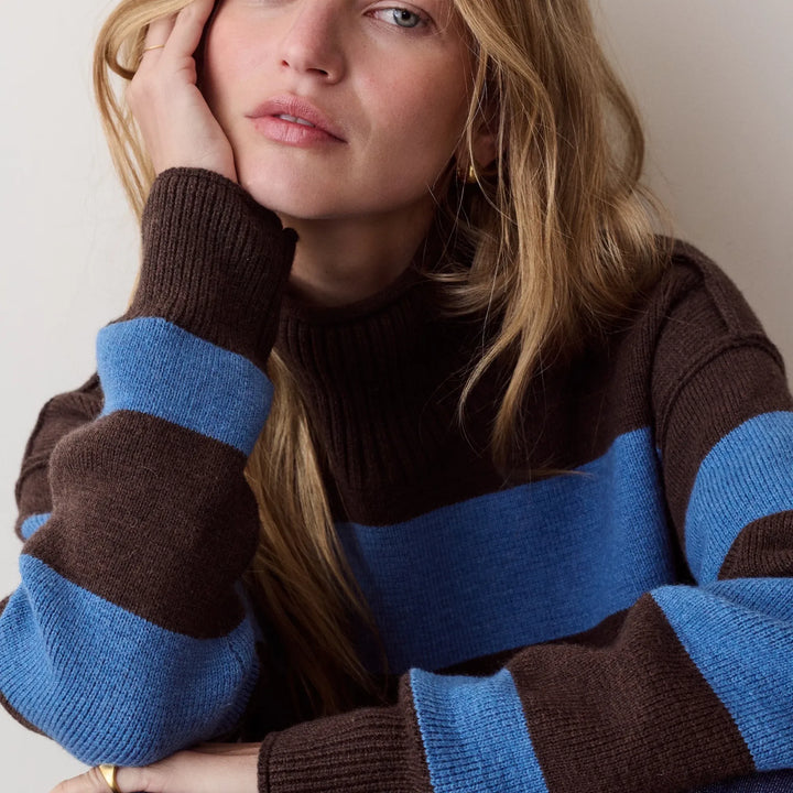 Maggie Rollneck Sweater | Chocolate & Coronet
