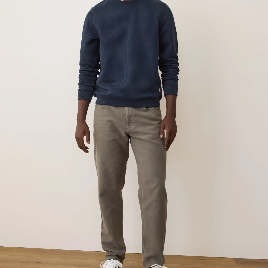 Corbet Quilted Crewneck | Navy