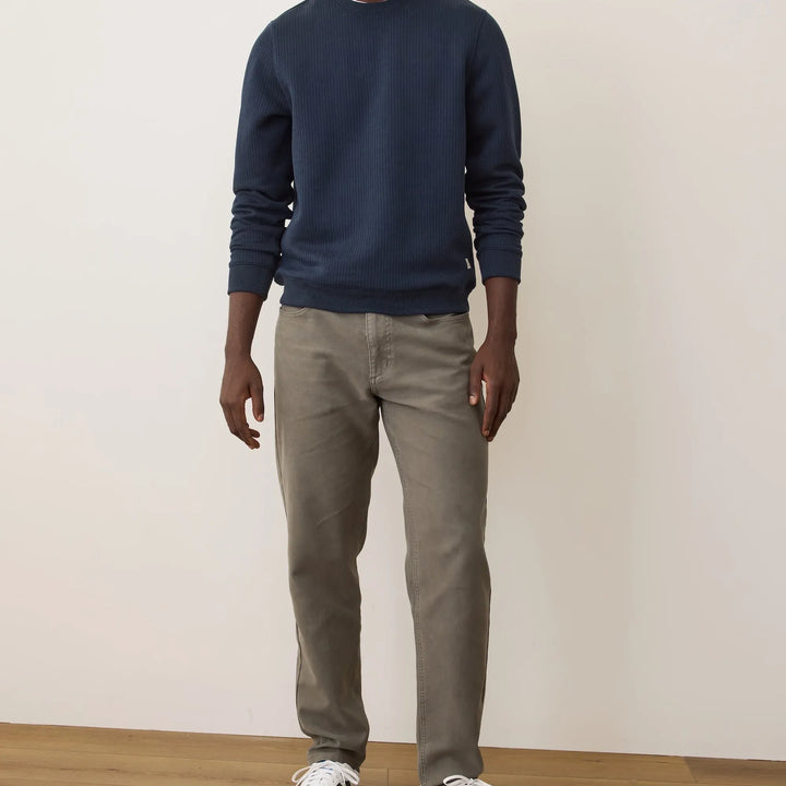 Corbet Quilted Crewneck | Navy