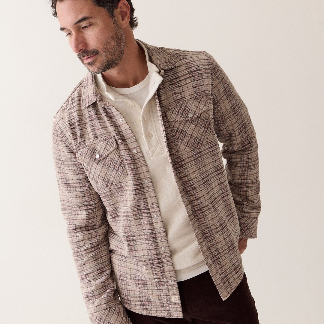 The Clark Corduroy Shirt | Brown Plaid