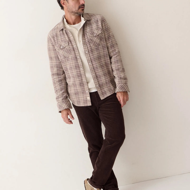 The Clark Corduroy Shirt | Brown Plaid