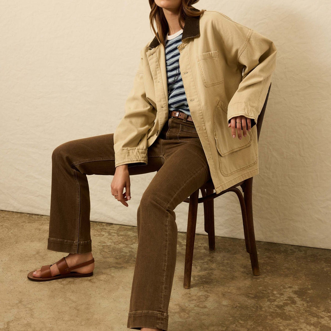 Stretch Terry Patch Pocket Pant | Walnut