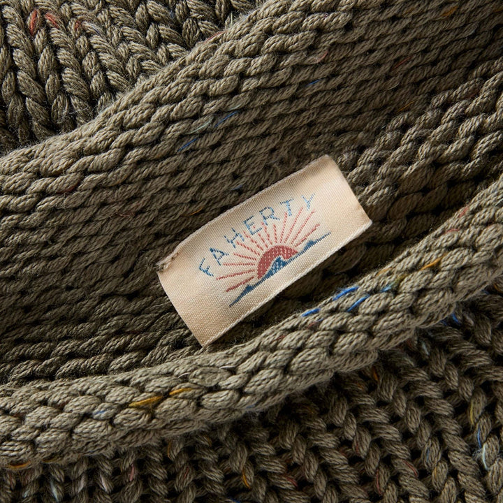 Sunwashed Cotton Roll Neck Sweater | Sage