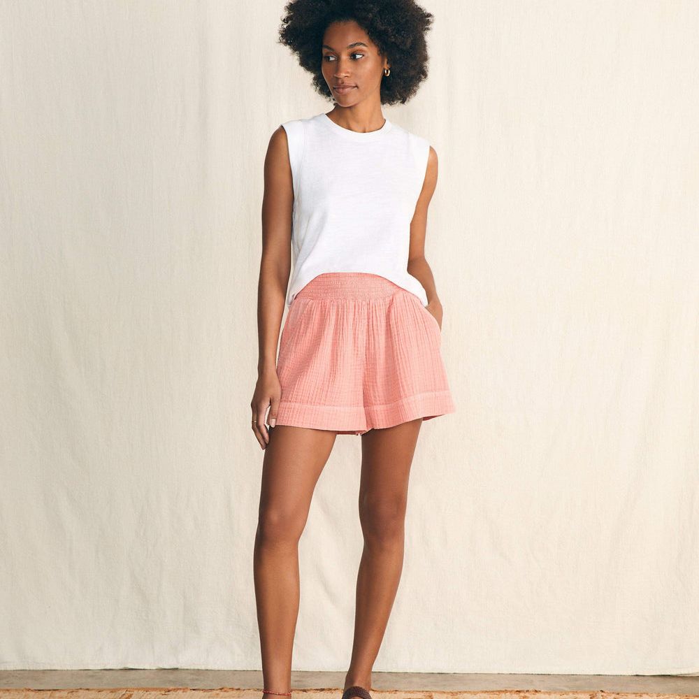 Sunwashed Slub Muscle Tank | White