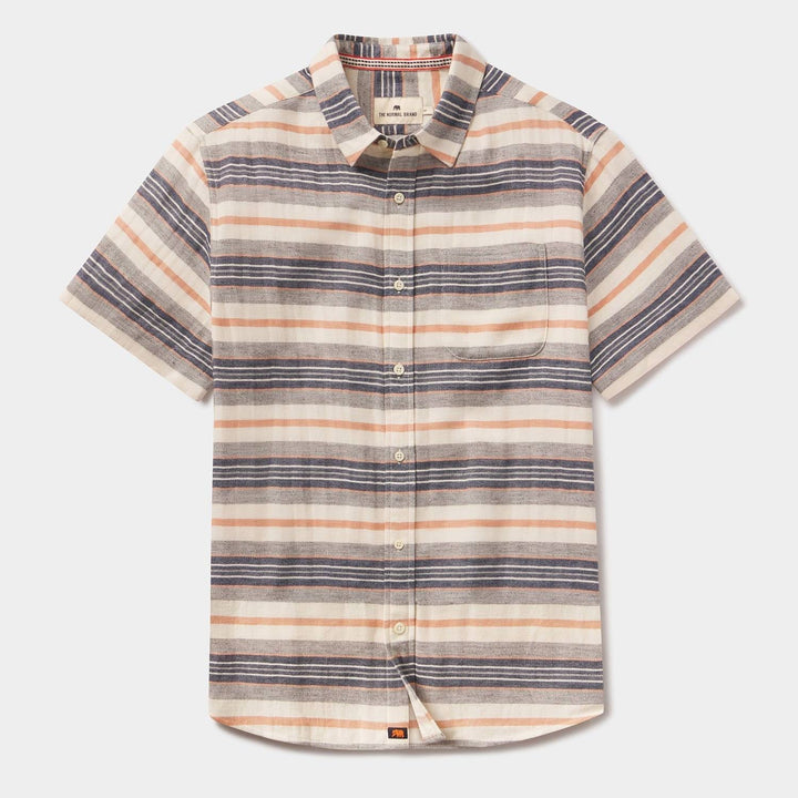 Freshwater Short Sleeve Shirt | Adobe Rose Stripe