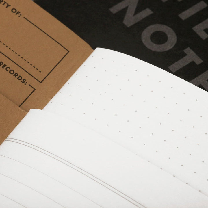 Pitch Black Memo Book | Pack of 3