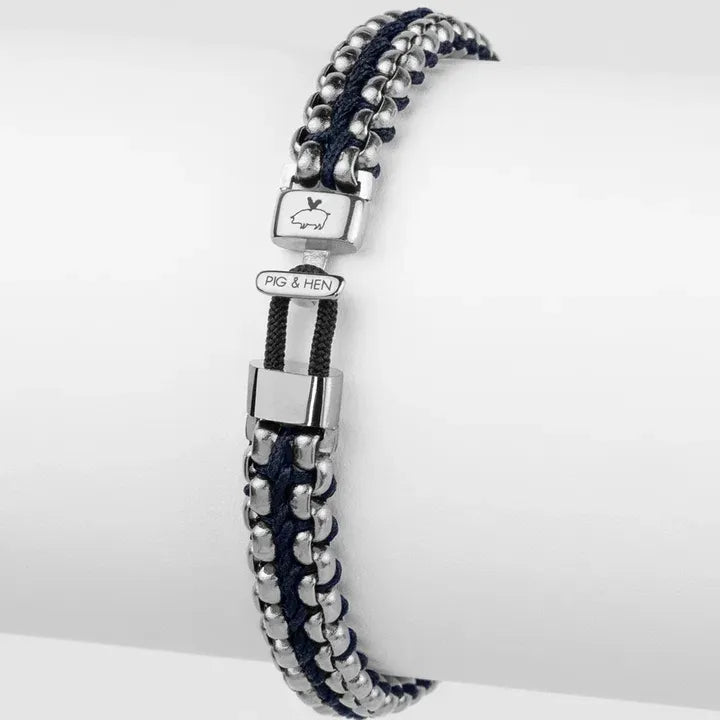 Catena Venetian 7mm Bracelet | Navy/Silver
