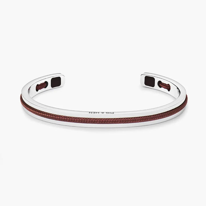 Navarch 6mm Bracelet | Velvet Red/Silver