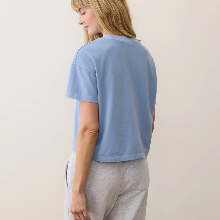 Luxe Jersey Crew Tee | Coastal Blue