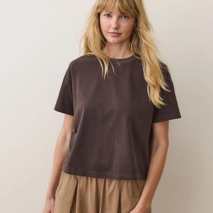 Luxe Jersey Crew Tee | Coffee