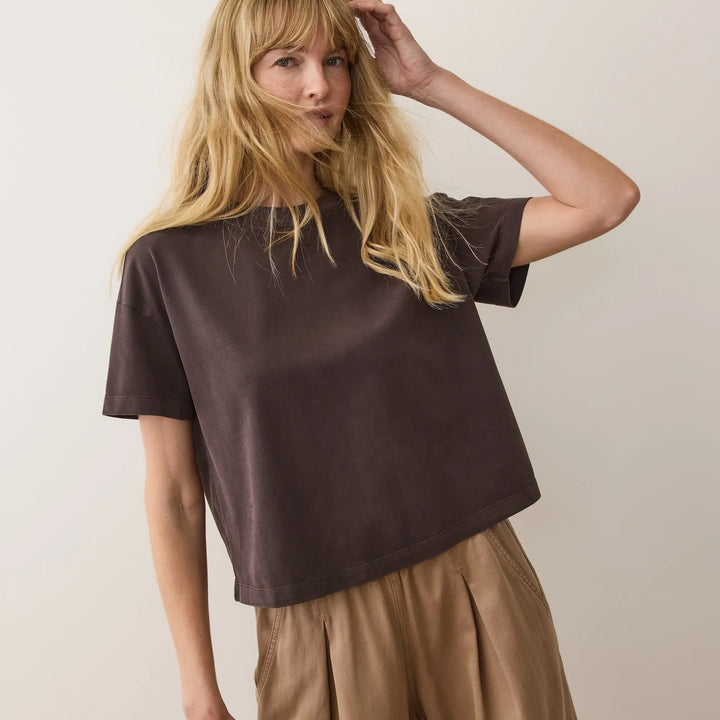 Luxe Jersey Crew Tee | Coffee