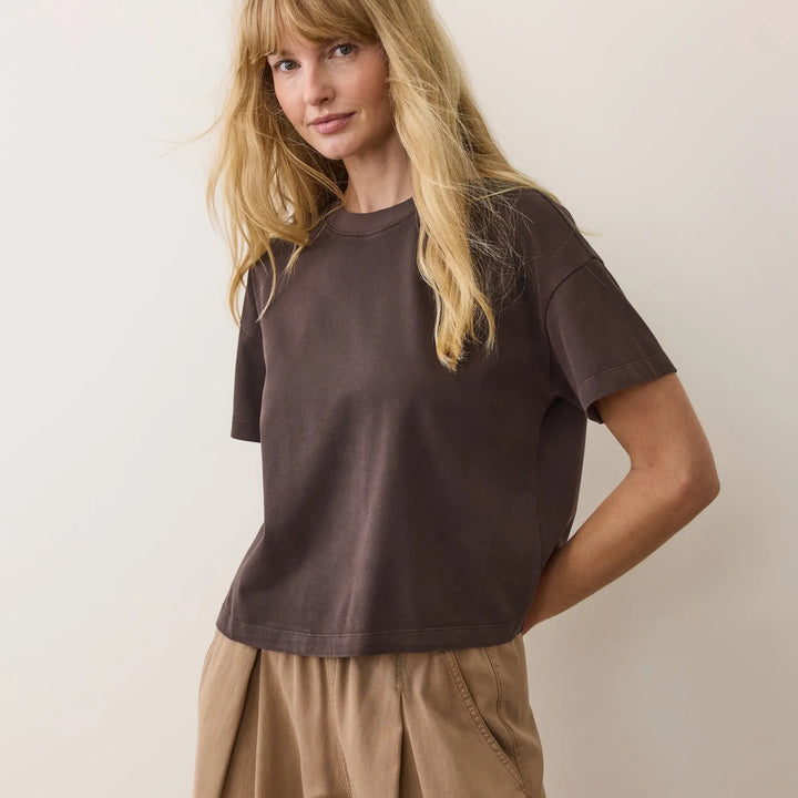 Luxe Jersey Crew Tee | Coffee