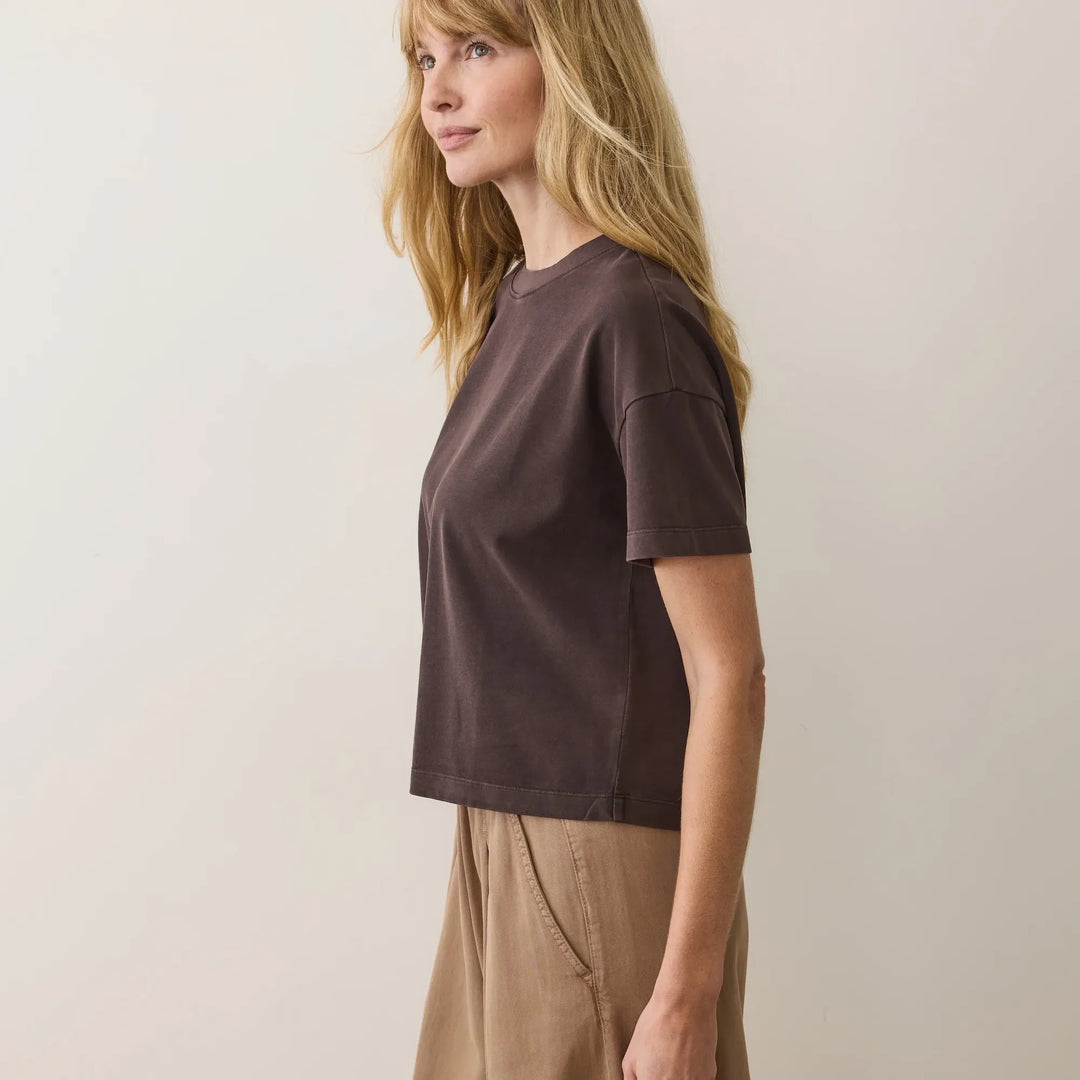 Luxe Jersey Crew Tee | Coffee