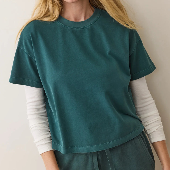 Luxe Jersey Crew Tee | Rain Forest