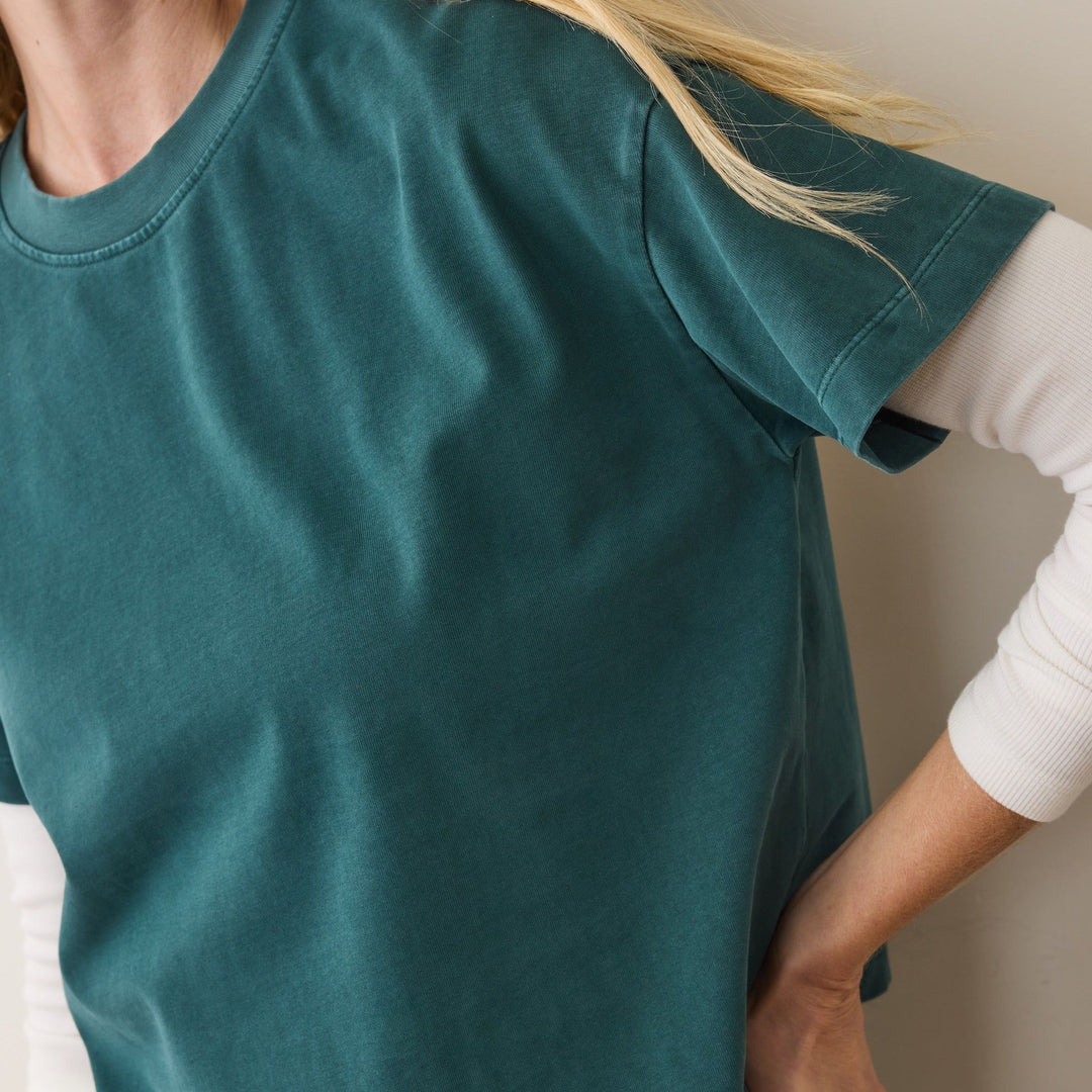 Luxe Jersey Crew Tee | Rain Forest