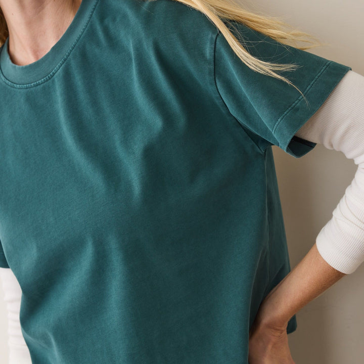 Luxe Jersey Crew Tee | Rain Forest