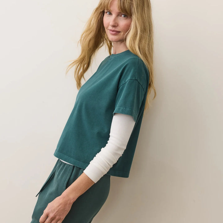 Luxe Jersey Crew Tee | Rain Forest