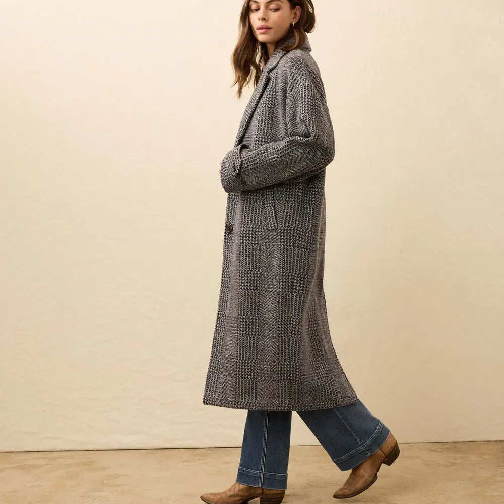 Atlantic Knit Coat - Moontide Glen Plaid