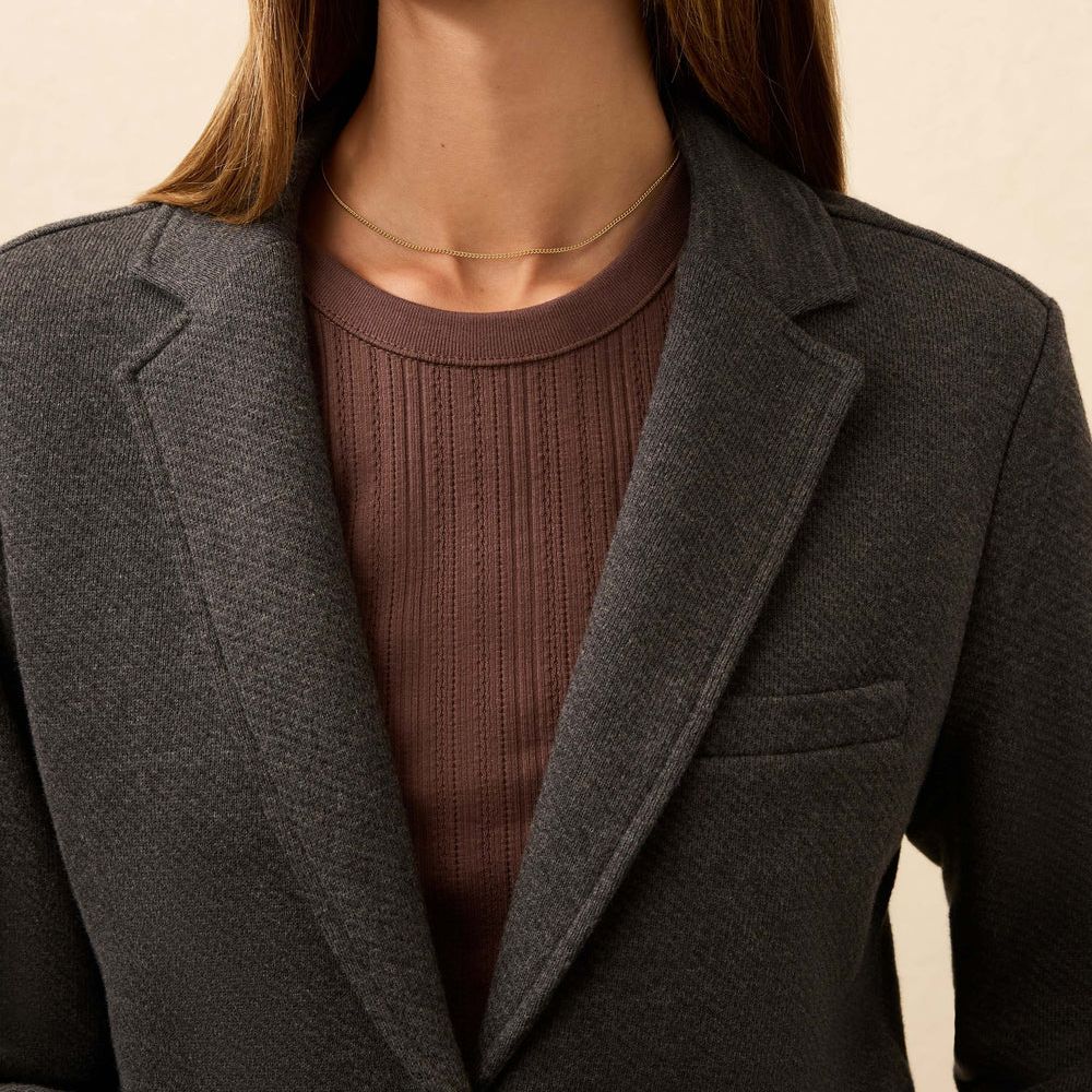 Inlet Knit Blazer - Black Sky Melange