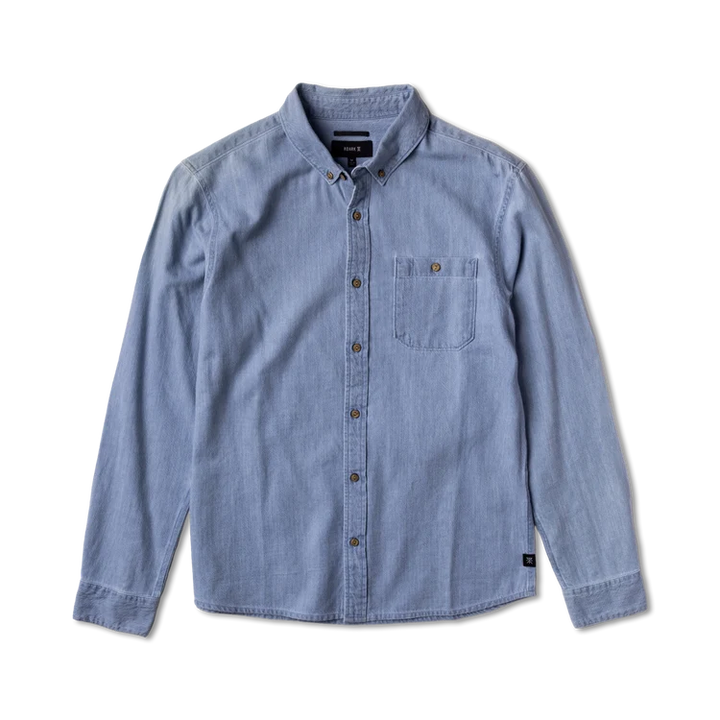 Scholar Chambray Button Up Shirt | Bleached
