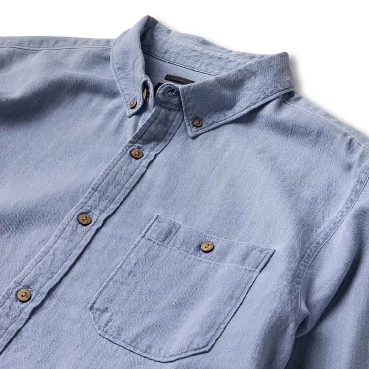 Scholar Chambray Button Up Shirt | Bleached
