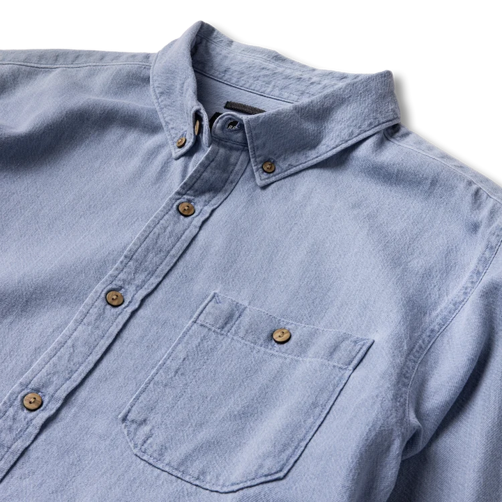Scholar Chambray Button Up Shirt | Bleached