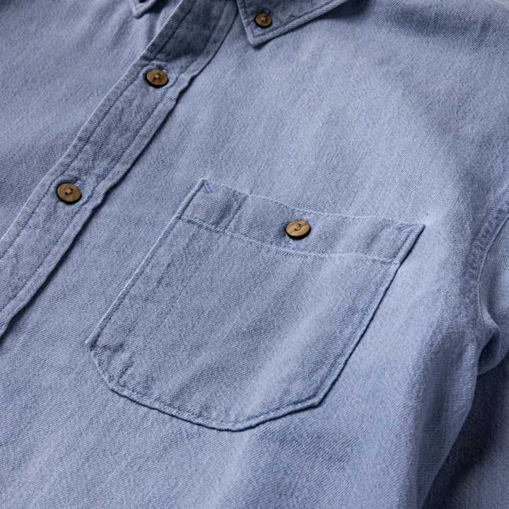 Scholar Chambray Button Up Shirt | Bleached