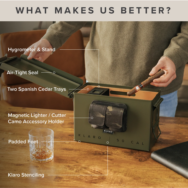 The Smoke Can Humidor | Green 50 Cal