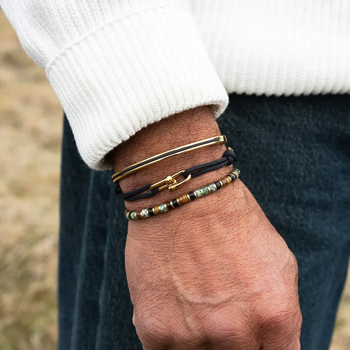 Navarch 4mm CLSD Braclet | Black/Gold