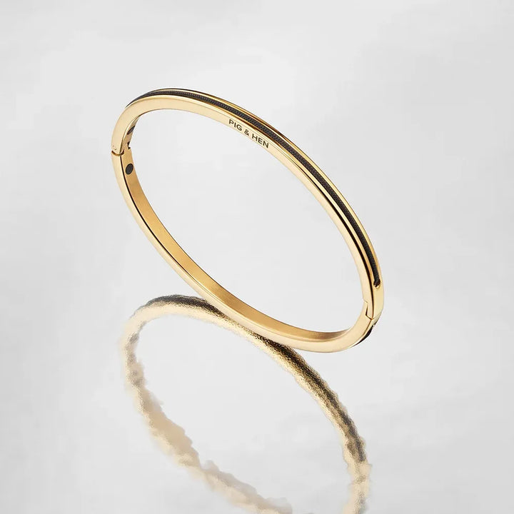 Navarch 4mm CLSD Braclet | Black/Gold