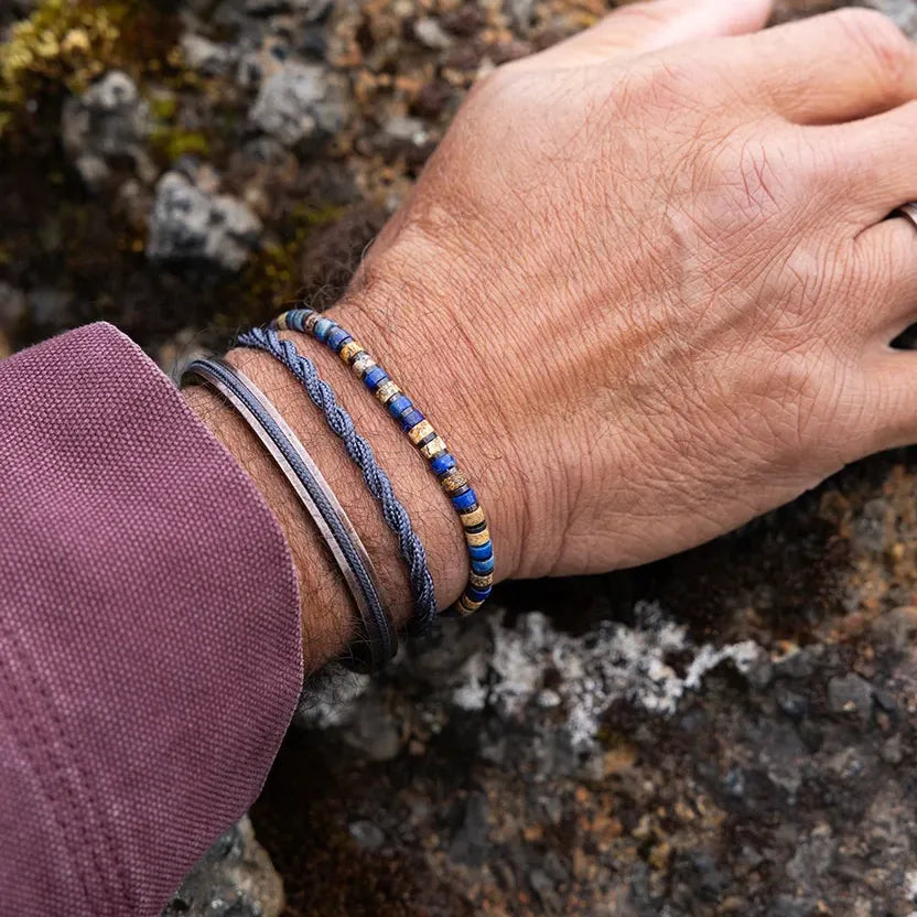 Navarch 6mm Bracelet | Slate Gray/Bronze