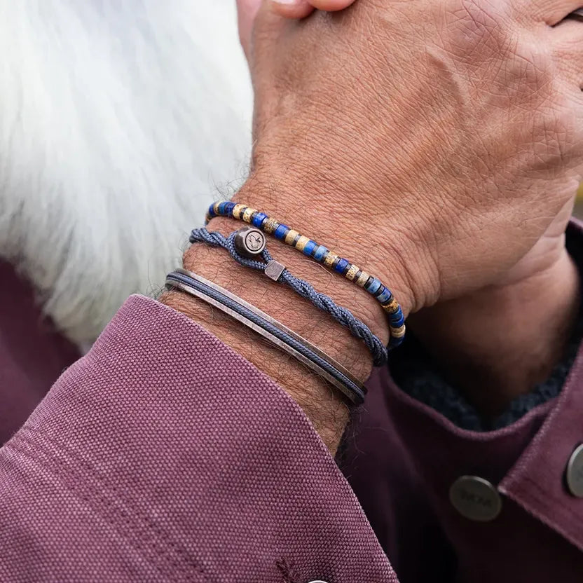 Navarch 6mm Bracelet | Slate Gray/Bronze