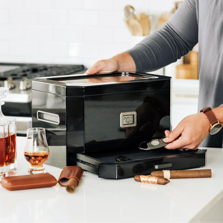 Octodor Glass Top Humidor | Black