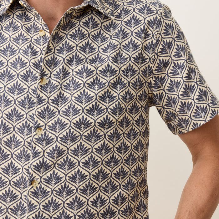 Stretch Selvage Short Sleeve | India Agave Print