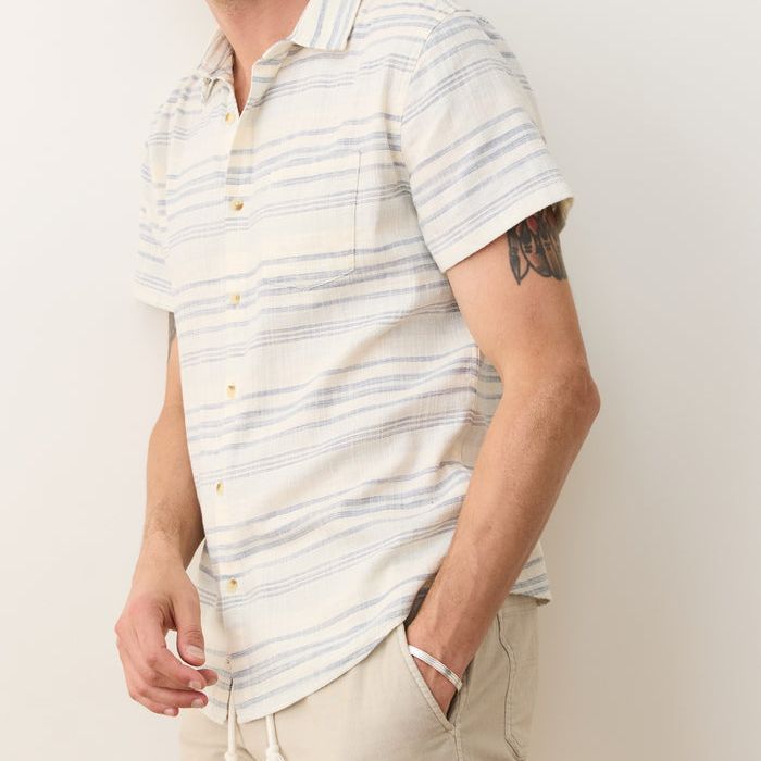 Stretch Selvage Short Sleeve | Cool Baja Stripe