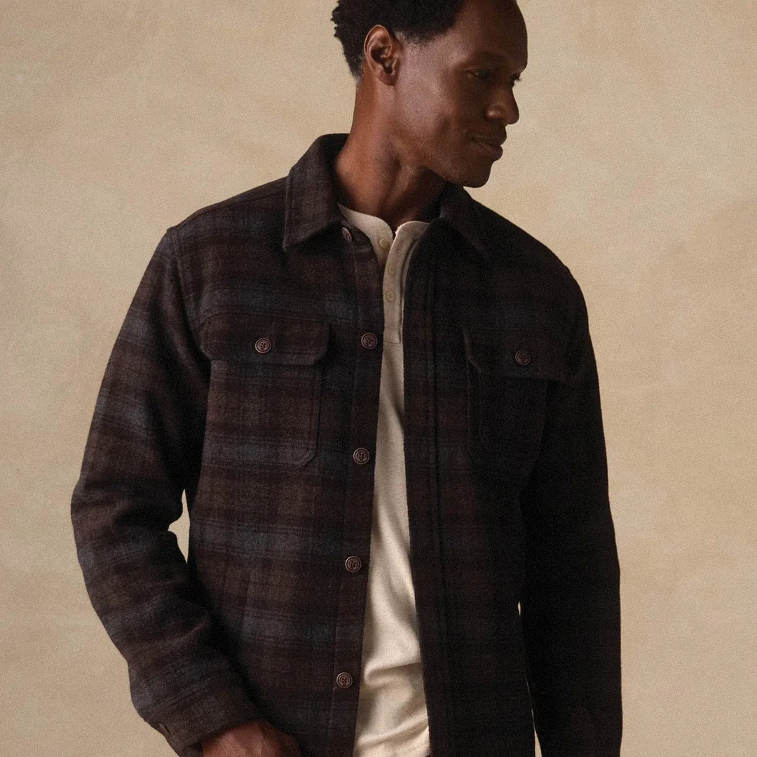 Brightside Flannel Lined Workwear Jacket | Brown Plaid
